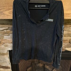 Harley-Davidson Black Button-Up Shirt